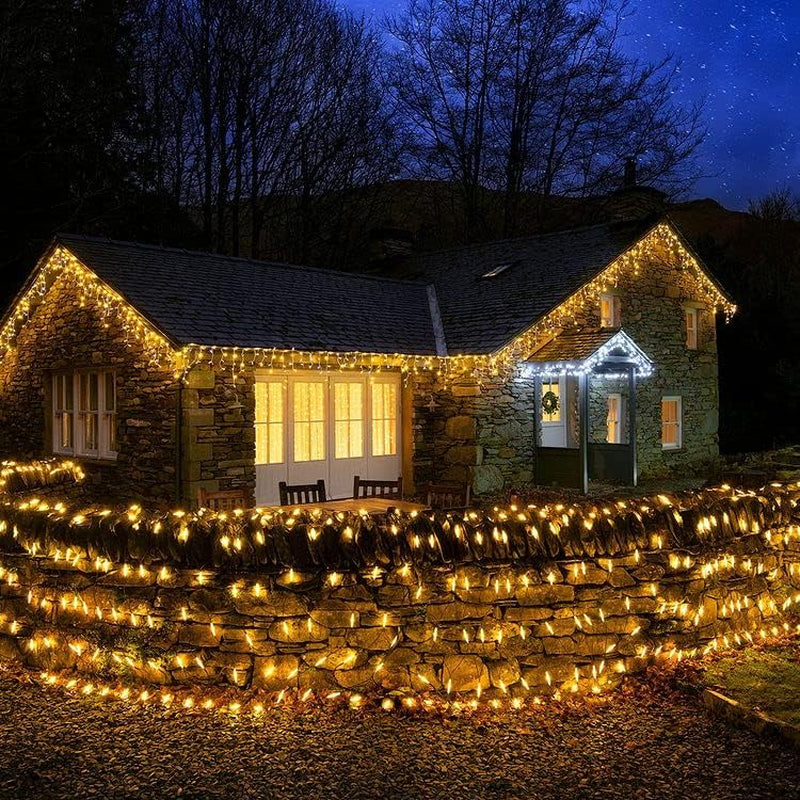 320 LED Solar Net Lights Outdoor Waterproof, 9.8Ft X 6.6Ft Solar Christmas Lights with Remote, Warm White Mesh Bush Light for outside Gazebo Bush Tree Garden Decor