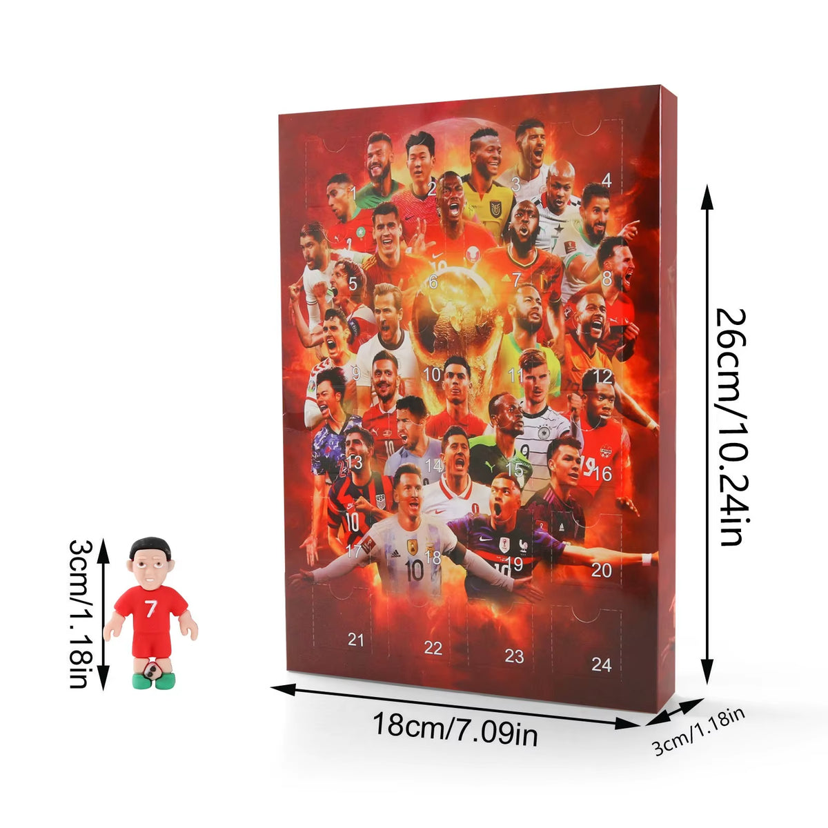 Countdown Advent Calendar Soccer Kit, 24 Days Building Advent Calendars Soccer Party Favors Sports Birthday Christmas Supplies
