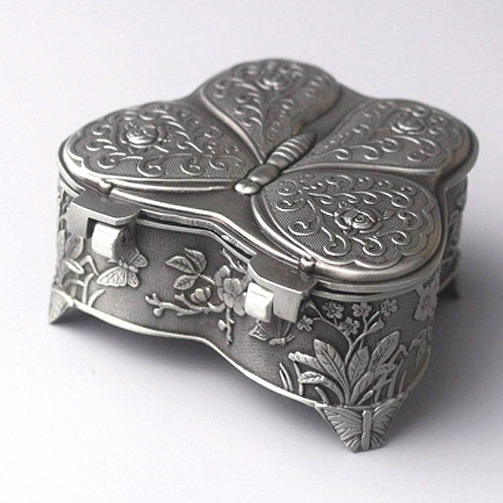 Emboss Alloy Metal Music Box Mini Wind up Antique Jewelry Musical Boxes Christmas Birthday Valentine'S Day Gifts Plays Castle in the Sky