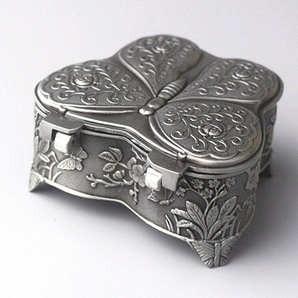 Emboss Alloy Metal Music Box Mini Wind up Antique Jewelry Musical Boxes Christmas Birthday Valentine'S Day Gifts Plays Castle in the Sky