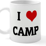 I Love CAMP Mug 11 Oz (325 Ml) Ceramic Coffee Mug