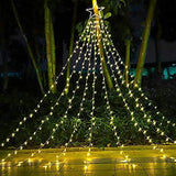 Christmas Decoration Star Lights Outdoor,320 LED 16.4Ft Christmas String Lights[8 Modes& Waterproof] for Halloween Xmas New Year Holiday Birthday(Iron) (Warm White)
