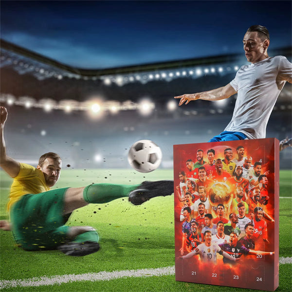 Countdown Advent Calendar Soccer Kit, 24 Days Building Advent Calendars Soccer Party Favors Sports Birthday Christmas Supplies