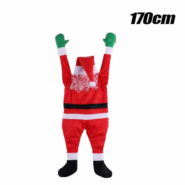Light up Santa Claus Santa Claus Decoration Outdoor Indoor Hanging Climbing Santa Claus Bookshelf Mantel Christmas Decoration