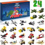 Advent Calendar 2021 for Kids, Countdown to Christmas Calendar with Vehicle Building Blocks, 24 Days of Christmas Advent Calendar Car Toy Xmas Gift Box for Boys Girls Age 6+