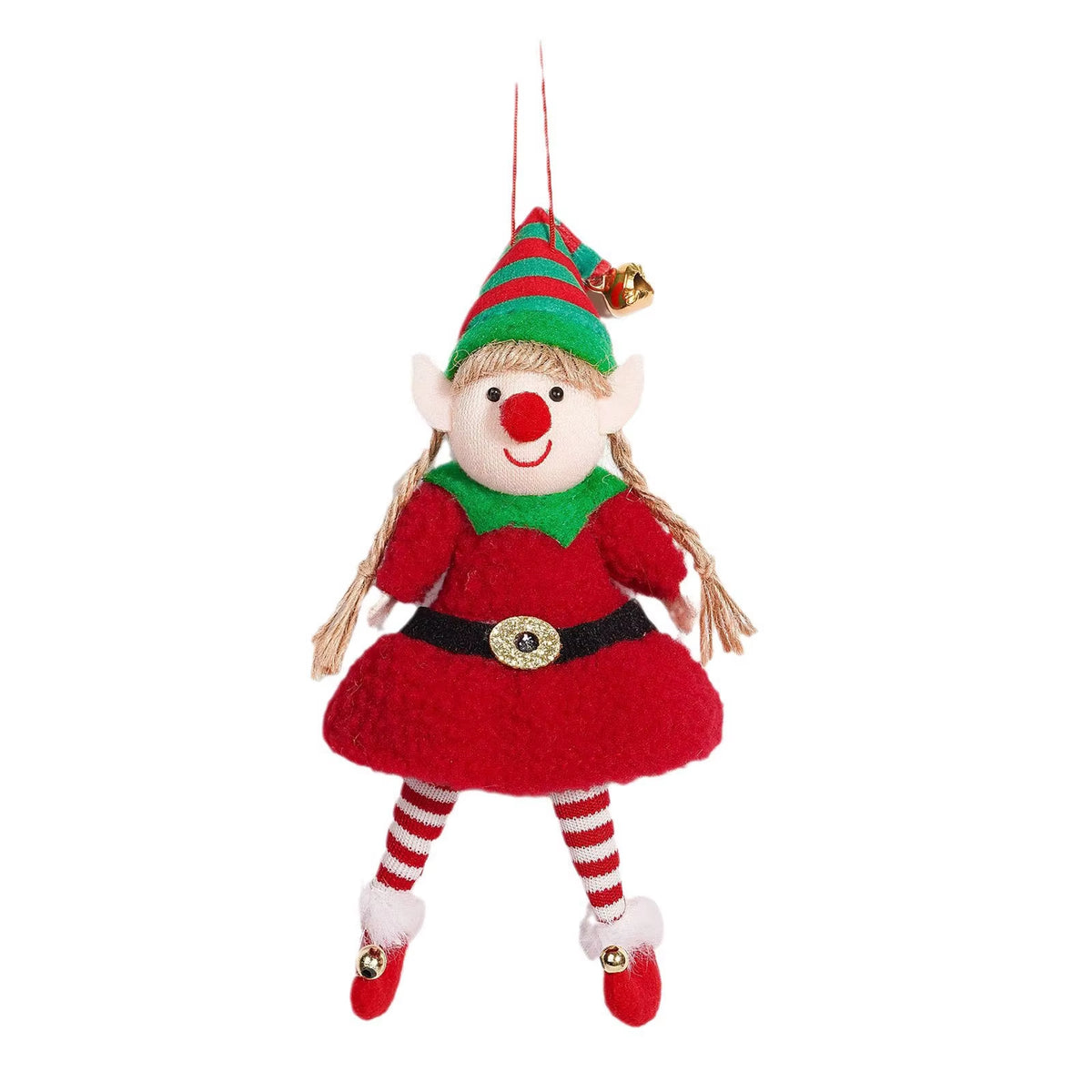 Christmas Plush Long Leg Elf Doll Ornaments Red Green Boys and Girls Elf Toy Dolls New Year Decorations Christmas Tree Ornaments