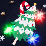 Light up Christmas Sweater Cardigan,Ugly Christmas Sweaters for Women,Funny Rudolph Reindeer Jumper Xmas Sweater for Women