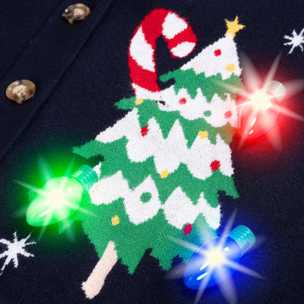 Light up Christmas Sweater Cardigan,Ugly Christmas Sweaters for Women,Funny Rudolph Reindeer Jumper Xmas Sweater for Women