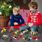 Advent Calendar 2021 for Kids, Countdown to Christmas Calendar with Vehicle Building Blocks, 24 Days of Christmas Advent Calendar Car Toy Xmas Gift Box for Boys Girls Age 6+