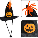 Cat Halloween Costume Halloween Cat Collar with Bells and Halloweens Pumpkin Hat Cats Costume Suit for Cats and Small Dogs