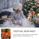 1Pc Creative Bowknot Pendant Light Handmade Christmas Shining Bow Lamp Ornament for Holiday Home Decor Warm Light String for Festive Celebration