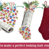Christmas Stockings, 4 Pack 18 Inches Cable Knit Honeycomb Knitted Xmas Rustic Personalized Stocking Decorations for Family Holiday Season Decor, Burgundy and Cream