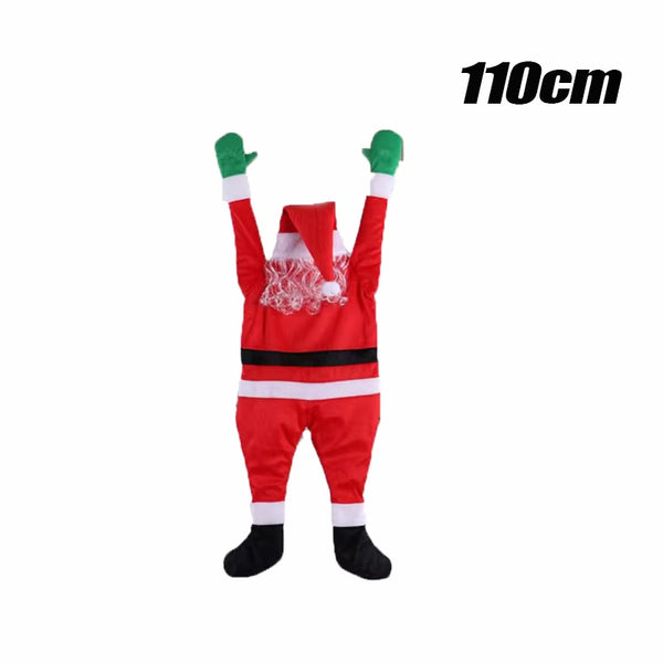 Light up Santa Claus Santa Claus Decoration Outdoor Indoor Hanging Climbing Santa Claus Bookshelf Mantel Christmas Decoration