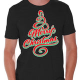Merry Christmas Tree Graphic Tee Men'S