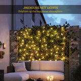 320 LED Solar Net Lights Outdoor Waterproof, 9.8Ft X 6.6Ft Solar Christmas Lights with Remote, Warm White Mesh Bush Light for outside Gazebo Bush Tree Garden Decor