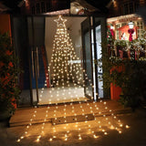 Christmas Decoration Star Lights Outdoor,320 LED 16.4Ft Christmas String Lights[8 Modes& Waterproof] for Halloween Xmas New Year Holiday Birthday(Iron) (Warm White)