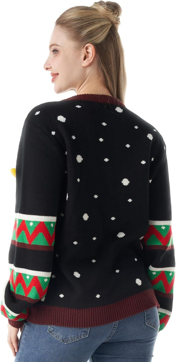 LED Light up Christmas Sweater for Women, Ugly Christmas Sweater with Light Bulbs, Funny Pullover 2025