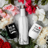 Mr Right Mrs Always Right - Wedding Gifts for Couples, Mr and Mrs Gifts, Mr and Mrs Tumblers, Gifts for Couples - Mr and Mrs Wine Glasses, Bridal Shower Gift, Newlywed Gift