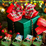 Merry Christmas Wooden Music Box Hand Cranked Music Box Engraved for Boys, Girls, Men and Women Ideal Gift for Christmas and New Year