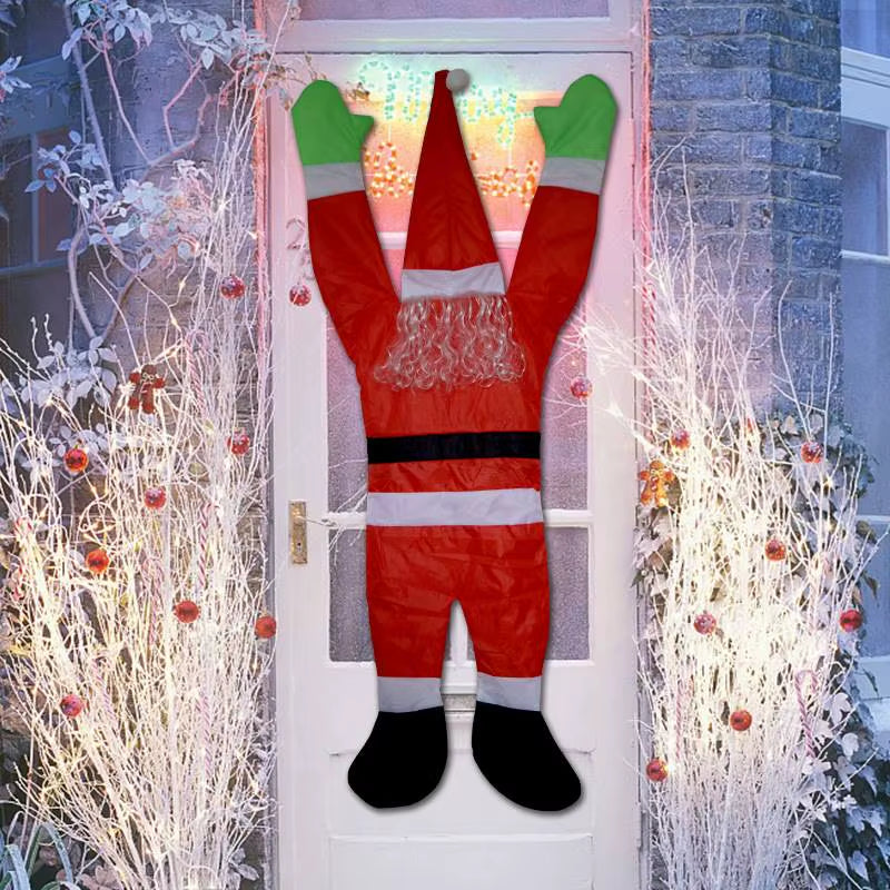 Light up Santa Claus Santa Claus Decoration Outdoor Indoor Hanging Climbing Santa Claus Bookshelf Mantel Christmas Decoration