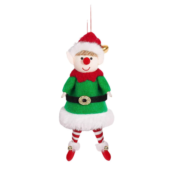 Christmas Plush Long Leg Elf Doll Ornaments Red Green Boys and Girls Elf Toy Dolls New Year Decorations Christmas Tree Ornaments