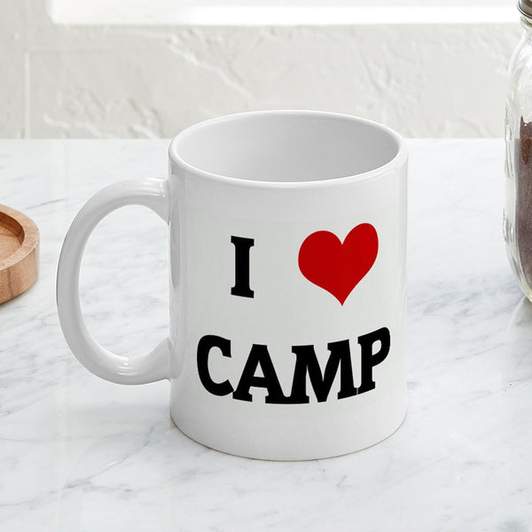 I Love CAMP Mug 11 Oz (325 Ml) Ceramic Coffee Mug