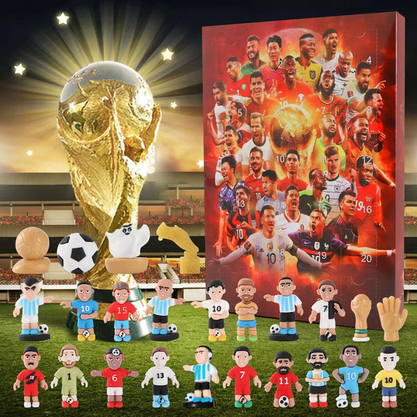 Countdown Advent Calendar Soccer Kit, 24 Days Building Advent Calendars Soccer Party Favors Sports Birthday Christmas Supplies