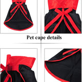 4 Pieces Halloween Pet Costume Set Bat Wings Witch Cloak Wizard Hat for Cats and Small Dogs Cute Puppy Cat Dress up Accessories Cosplay Halloween Party Decorations (Halloween)