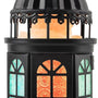 Himalayan Pink Salt Lamp with Dimmer, Metal Tower and USB, Vintage Natural Crystal Salt Night Light for Decor, Household Gifts or Yoga (Black)