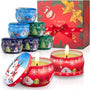 Scented Candles Gift Set, 8 Cans Strong Fragrance Aromatherapy Candles Natural Soy Wax Candles Portable Travel Tin Jar Candles for Christmas Birthday Valentine'S Day Gift