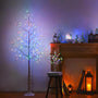 136 LED Lighted Birch Tree, 8 Feet,Muticolor Lights with Twinkle Lights, LED Artificial Tree Lights, Light up Tree for Indoor Outdoor Home Room Christmas Wedding Birthday Holiday Decoration