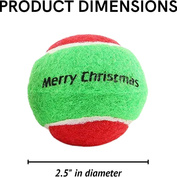 Merry Christmas Dog Tennis Balls (Regular)