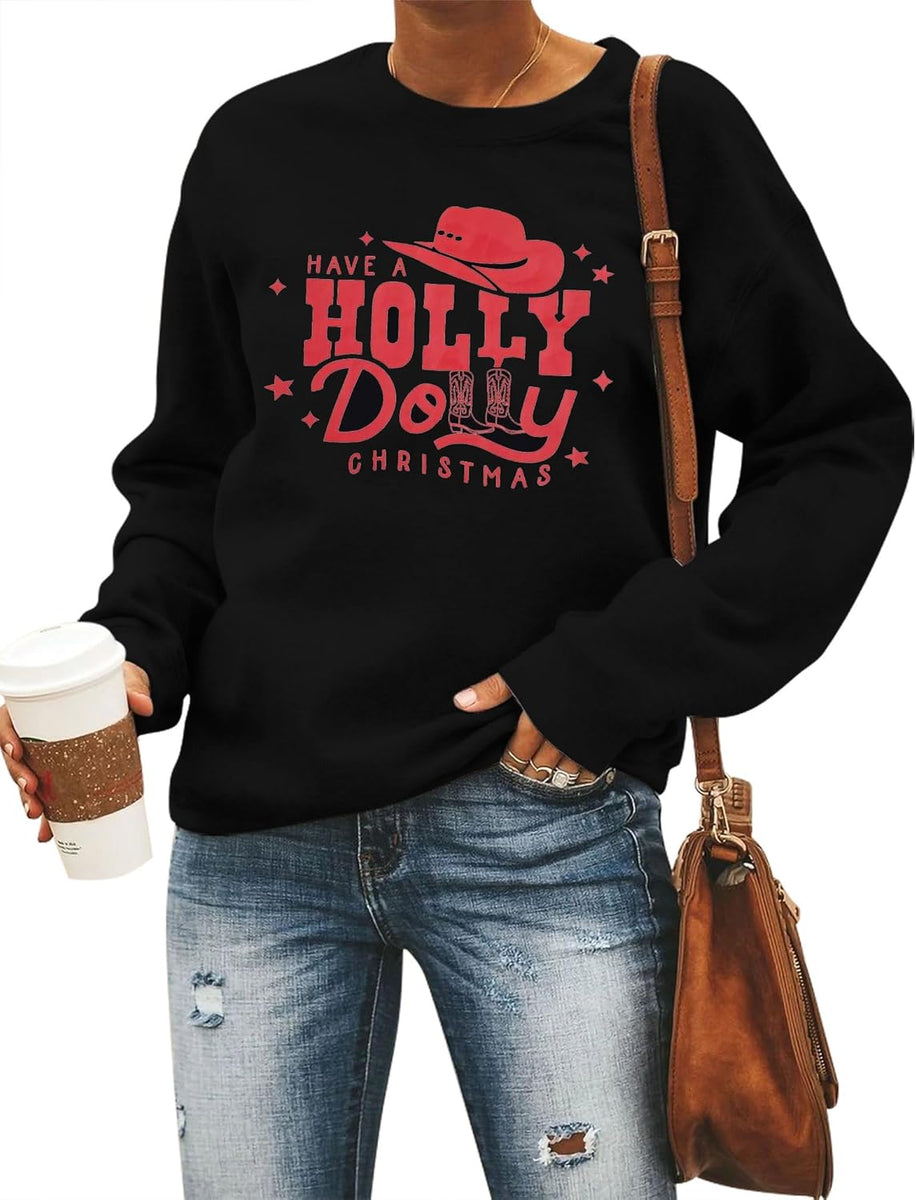 Christmas Sweatshirt for Women Merry Christmas Hoodie Funny Christmas Shirt Christmas Long Sleeve Pullover Tops