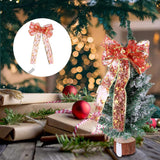 1Pc Creative Bowknot Pendant Light Handmade Christmas Shining Bow Lamp Ornament for Holiday Home Decor Warm Light String for Festive Celebration