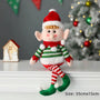 33X11Cm Red Green Christmas Decoration Plush Leg Elf Doll Ornaments Boys Girls Elves Toy Doll New Year Navidad Home Decoration
