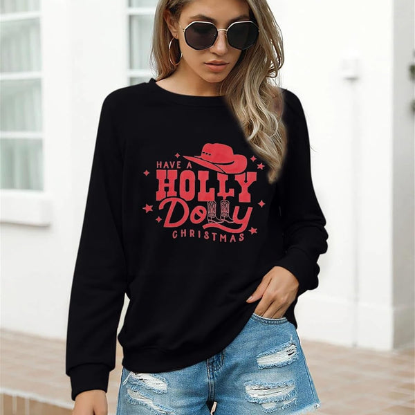 Christmas Sweatshirt for Women Merry Christmas Hoodie Funny Christmas Shirt Christmas Long Sleeve Pullover Tops