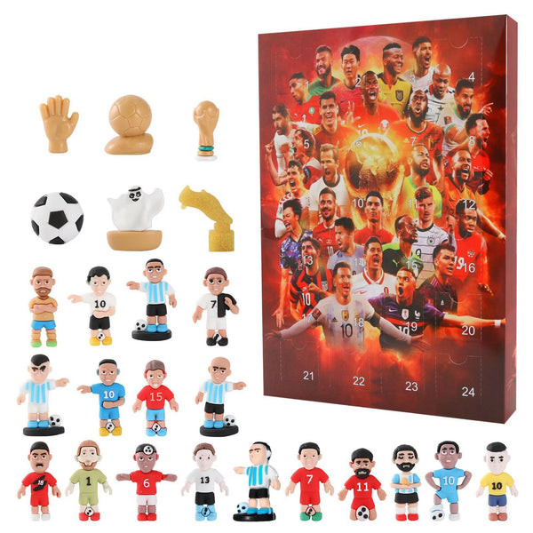Countdown Advent Calendar Soccer Kit, 24 Days Building Advent Calendars Soccer Party Favors Sports Birthday Christmas Supplies