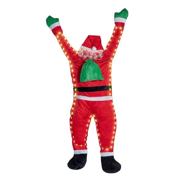 Light up Santa Claus Santa Claus Decoration Outdoor Indoor Hanging Climbing Santa Claus Bookshelf Mantel Christmas Decoration