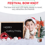 1Pc Creative Bowknot Pendant Light Handmade Christmas Shining Bow Lamp Ornament for Holiday Home Decor Warm Light String for Festive Celebration