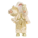 Christmas Santa Claus with Gift Bag Standing Santa Claus Statue Resin Mini Holding Presents Home Navidad Party Ornaments