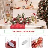 1Pc Creative Bowknot Pendant Light Handmade Christmas Shining Bow Lamp Ornament for Holiday Home Decor Warm Light String for Festive Celebration