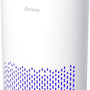 Air Purifiers for Bedroom Home, 3 Layer Filter for Smoke Pollen Allergies Pet Dander Odor, Sleep Mode for Better Sleep, Energy Saving, 3 Speeds, Timer for Office, Dorm, Kitchen, MK01, White