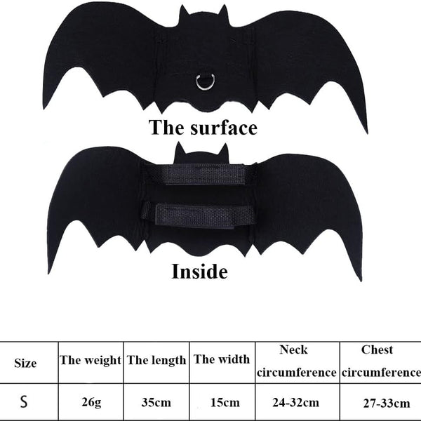4 Pieces Halloween Pet Costume Set Bat Wings Witch Cloak Wizard Hat for Cats and Small Dogs Cute Puppy Cat Dress up Accessories Cosplay Halloween Party Decorations (Halloween)