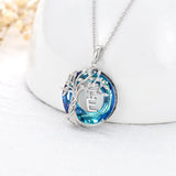 Rose Gift Box Tree of Life Necklace for Women with Initial A-Z Letter Necklace Jewelry Christmas Birthday Gifts