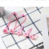 Kids Plush Jewelry Set, Necklace, Bracelet, Ring & Hair Clips for Girls (7-Piece)