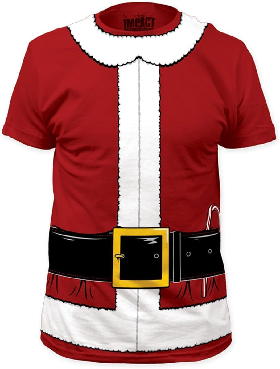 Santa Claus Mens Red Costume Christmas T-Shirt